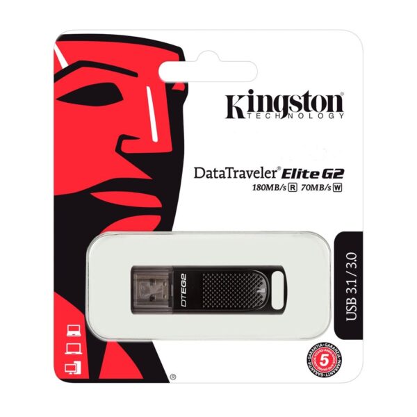 Flash Drive Kingston 64, 128 GB Data Traveler Elite G2, Preto