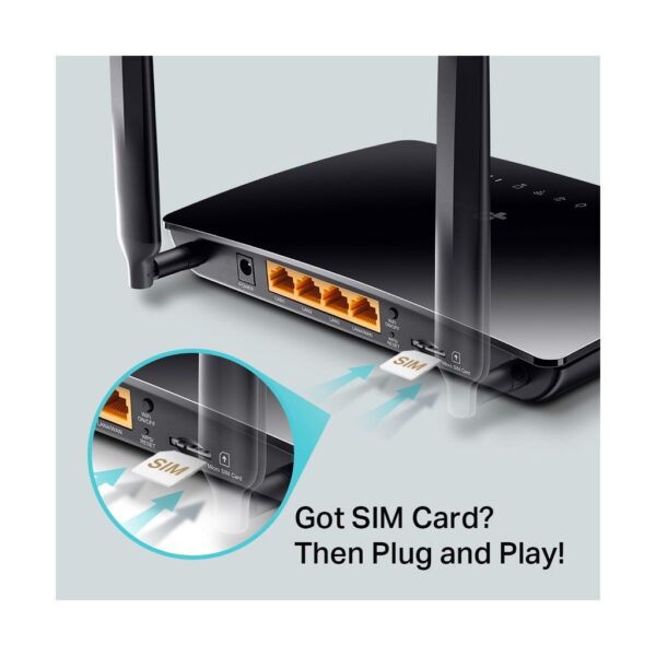 Router TP-Link 4G LTE MR400, Preto - Image 4